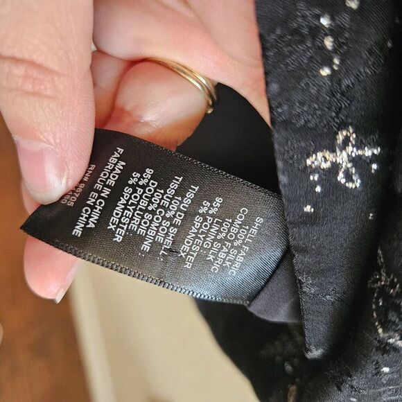 Rebecca Taylor Glitter Print Silk Cocktail Dress - Picture 7 of 12